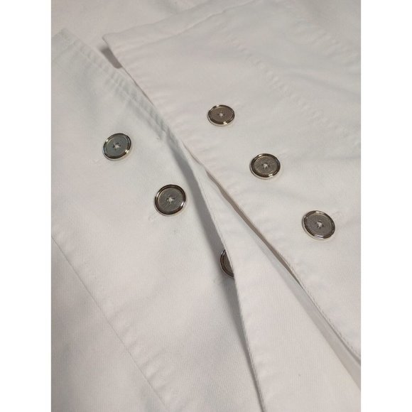 N Touch White Dress Jacket Blazer with Silver Buttons Size XL - Picture 2 of 2
